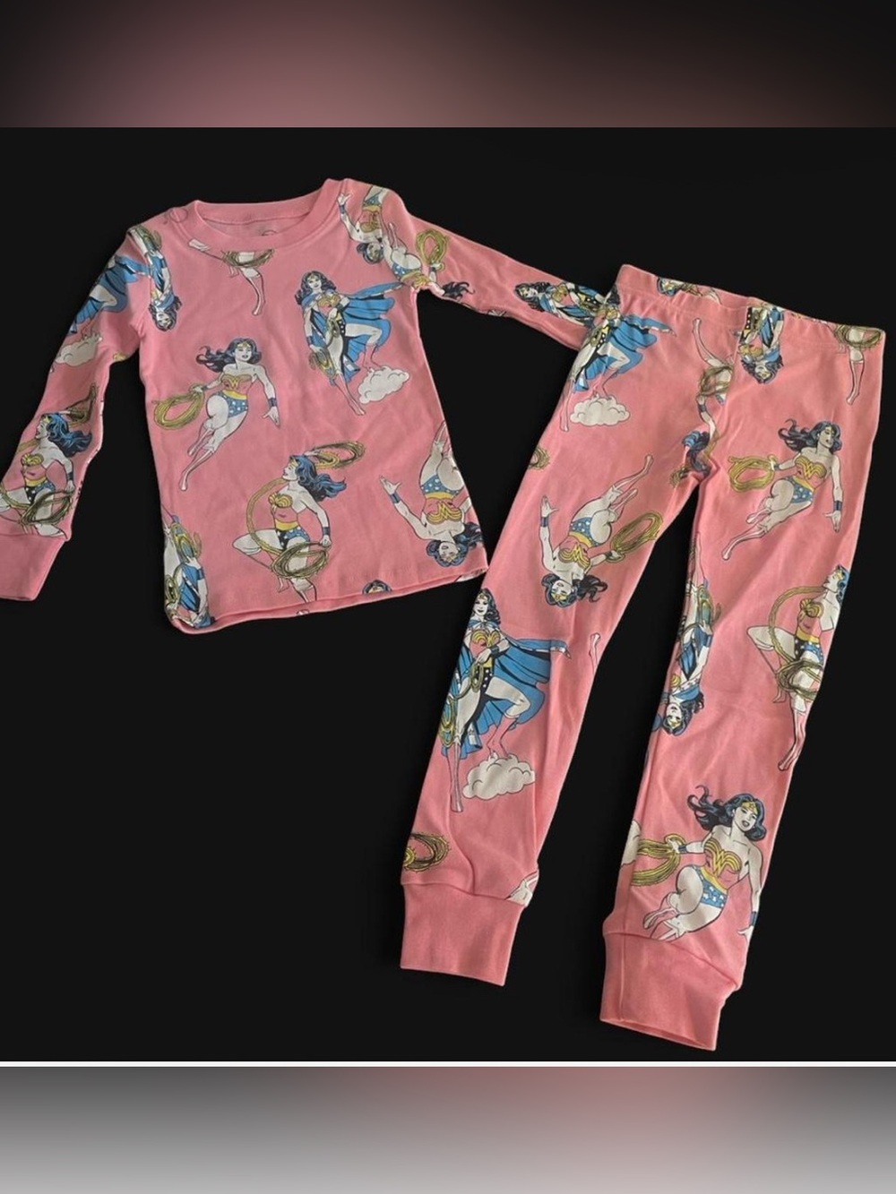 DC Girls Pink Wonder Woman Pajama Set